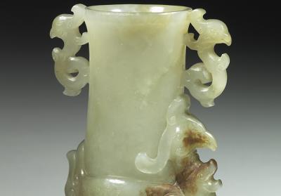 图片[2]-Jade vase with phoenix pattern, Qing dynasty (1644-1911)-China Archive